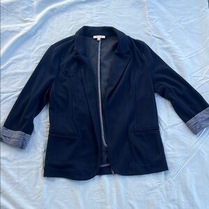 Skies Are Blue (Stitch Fix) Women's Navy Blazer - 3/4 sleeve